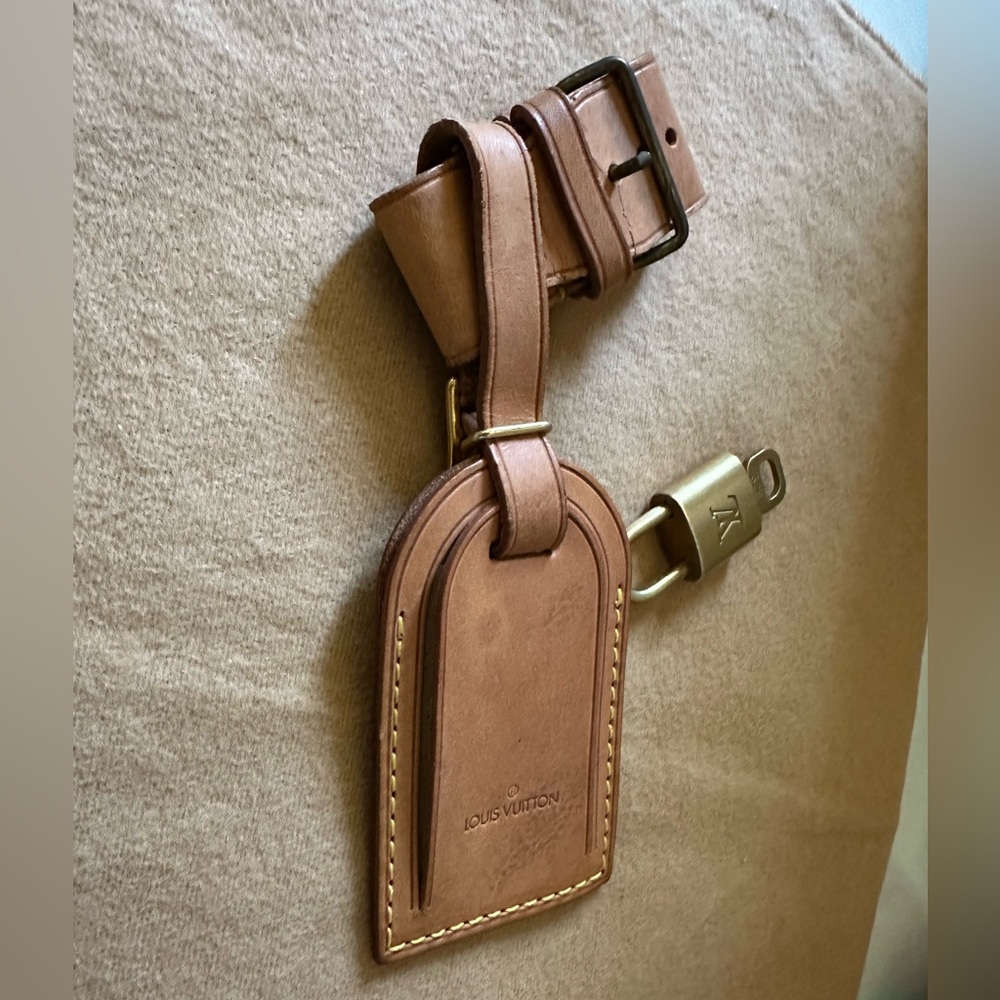 Louis Vuitton Brown Leather tag with lock